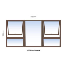 WINDOW ALUM BRZ PTT159